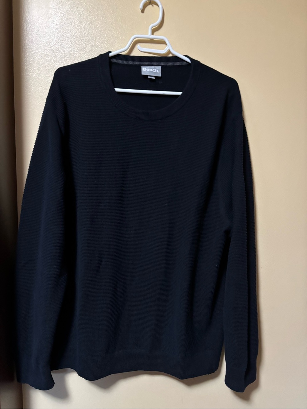 Bench Men's Black Crewneck Knit Sweater